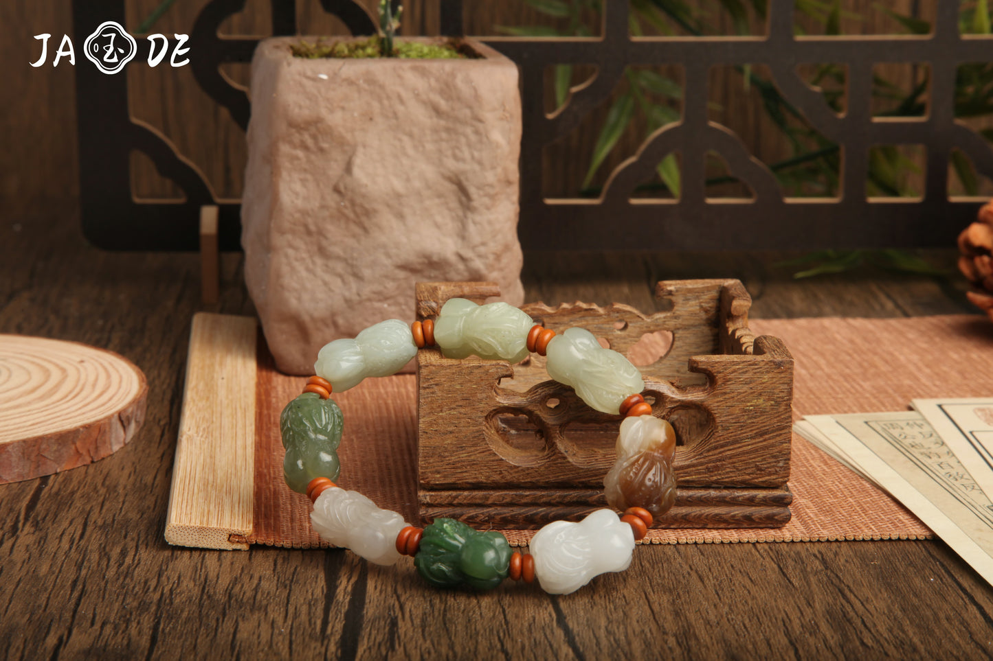 Hetian Jade Cabbage Hand String | Unique Jade™