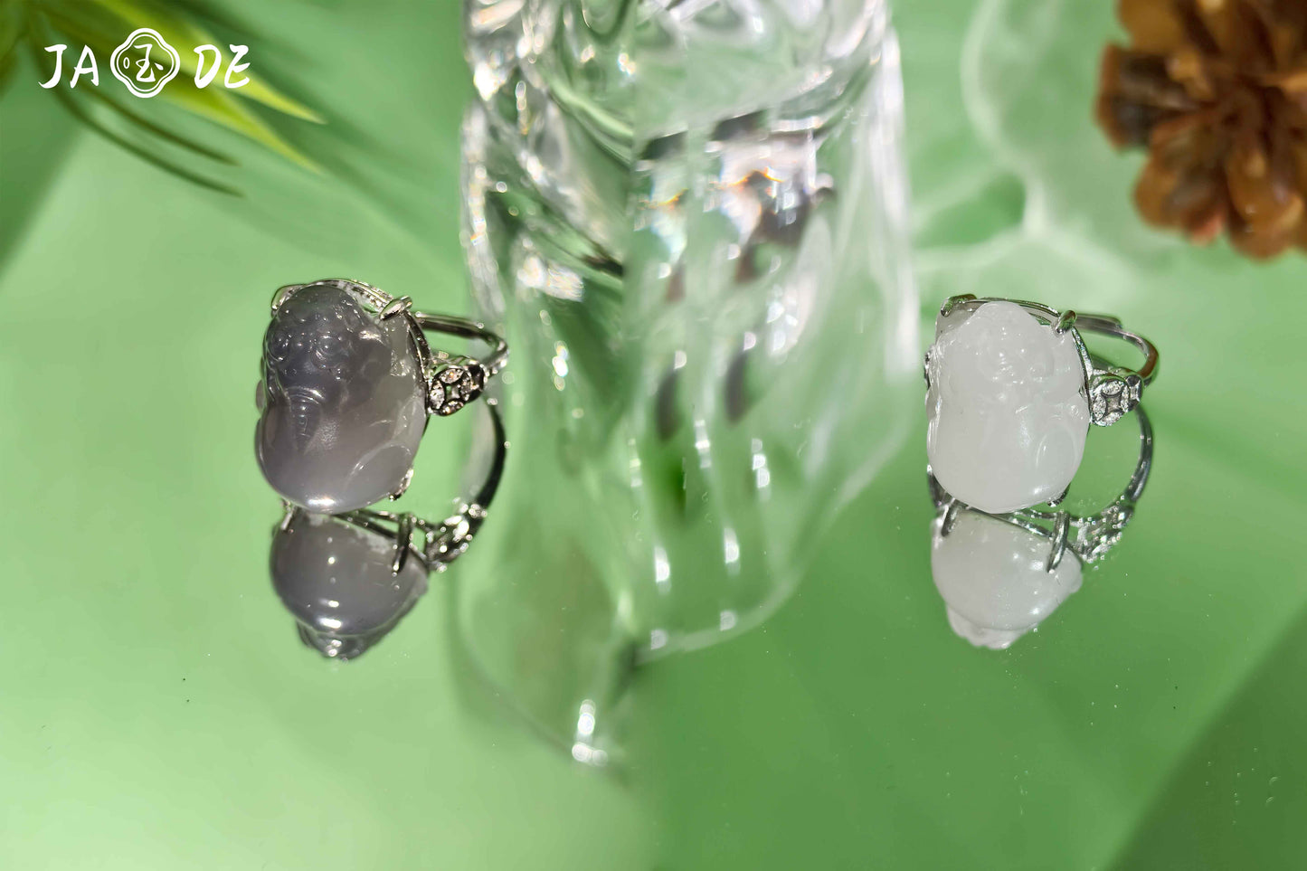 Adjustable Pixiu Ring with Natural Hetian Jade | Unique Jade™