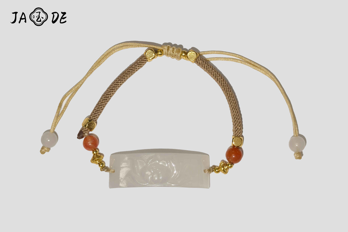 Adjustable Lotus Charm Bracelet | Unique Jade™