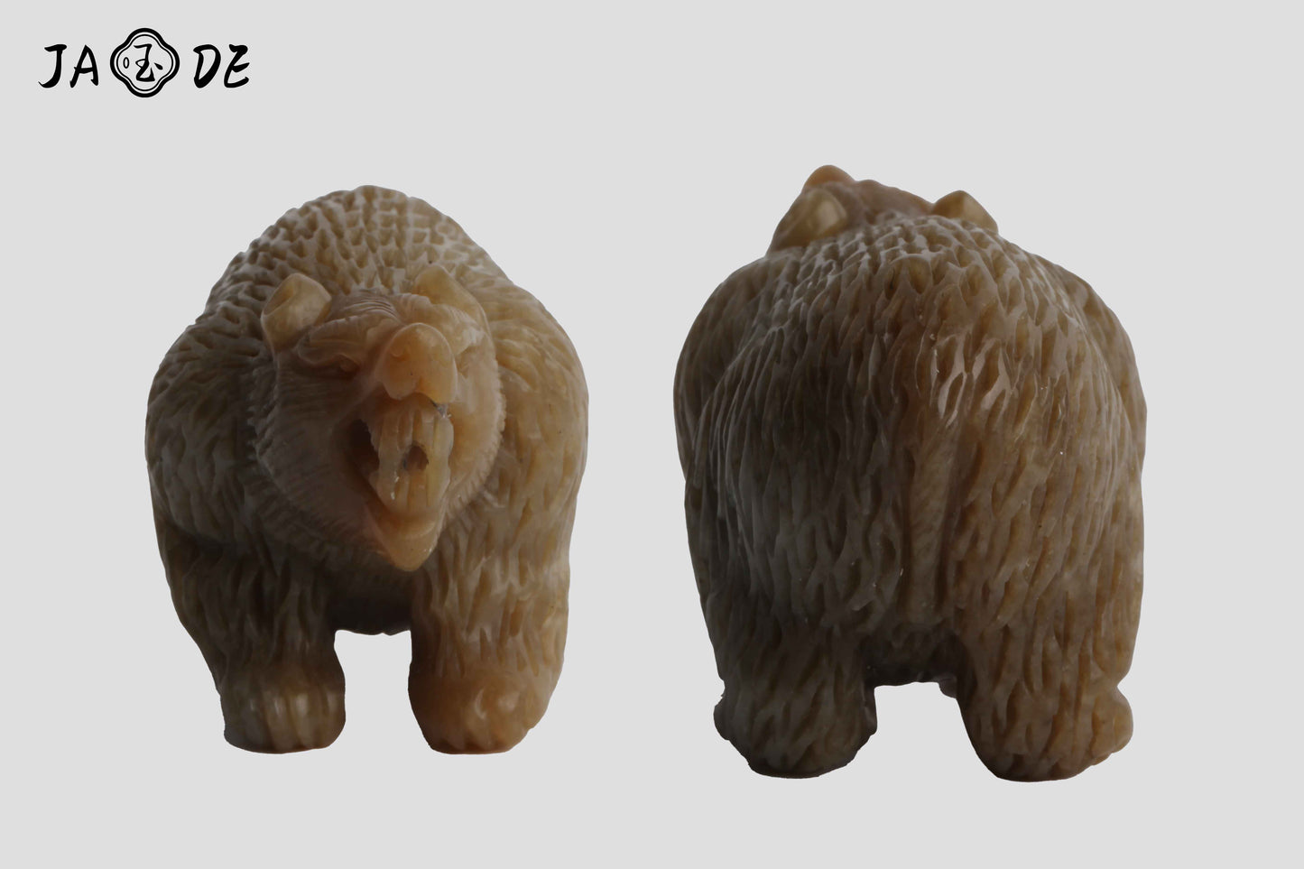 Hetian Jade Bear Pair | Unique Jade™