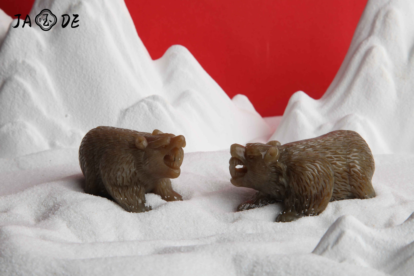 Hetian Jade Bear Pair | Unique Jade™