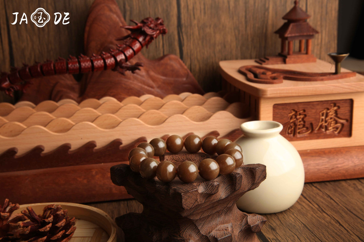 Hetian Brown Jade Bead Bracelets | Unique Jade™