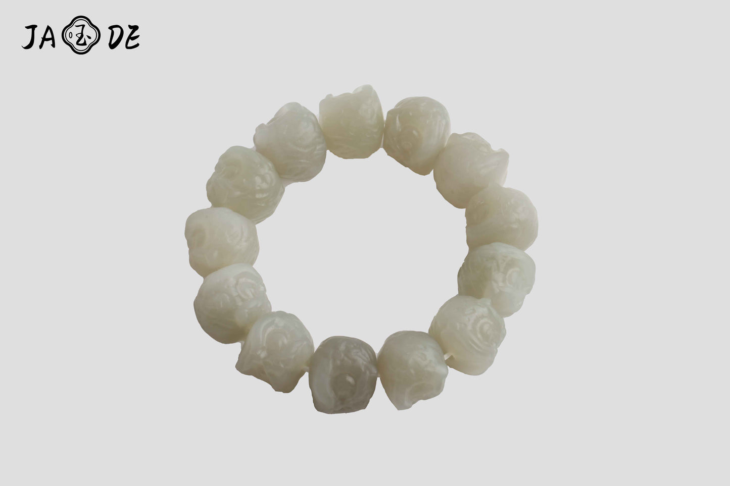 Hetian Jade “Awakened Lion” Bead Bracelet | Unique Jade™