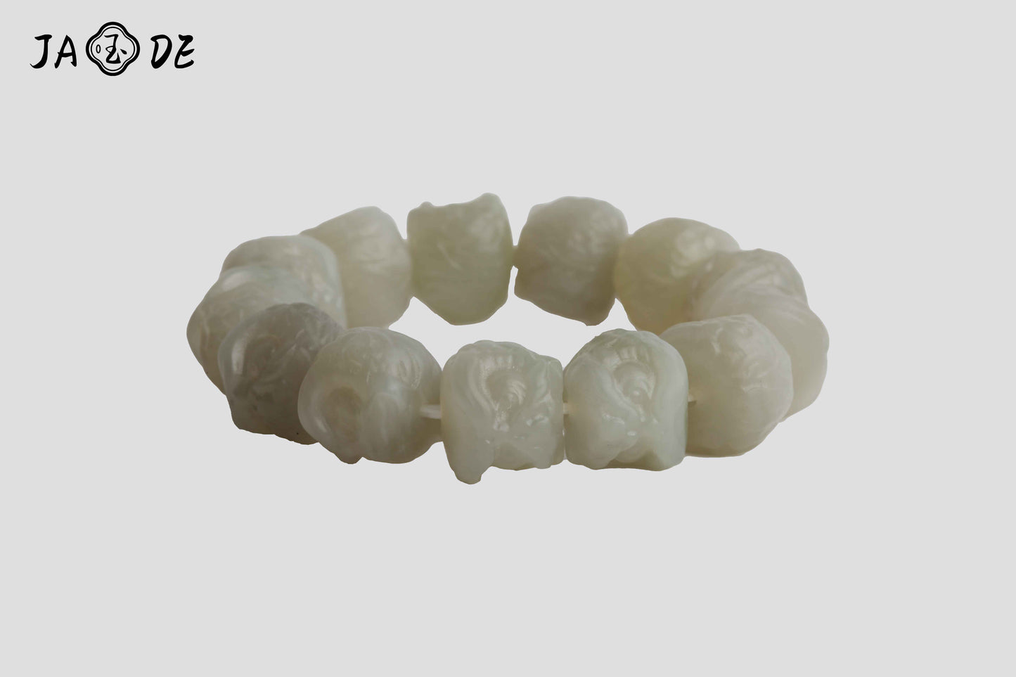 Hetian Jade “Awakened Lion” Bead Bracelet | Unique Jade™