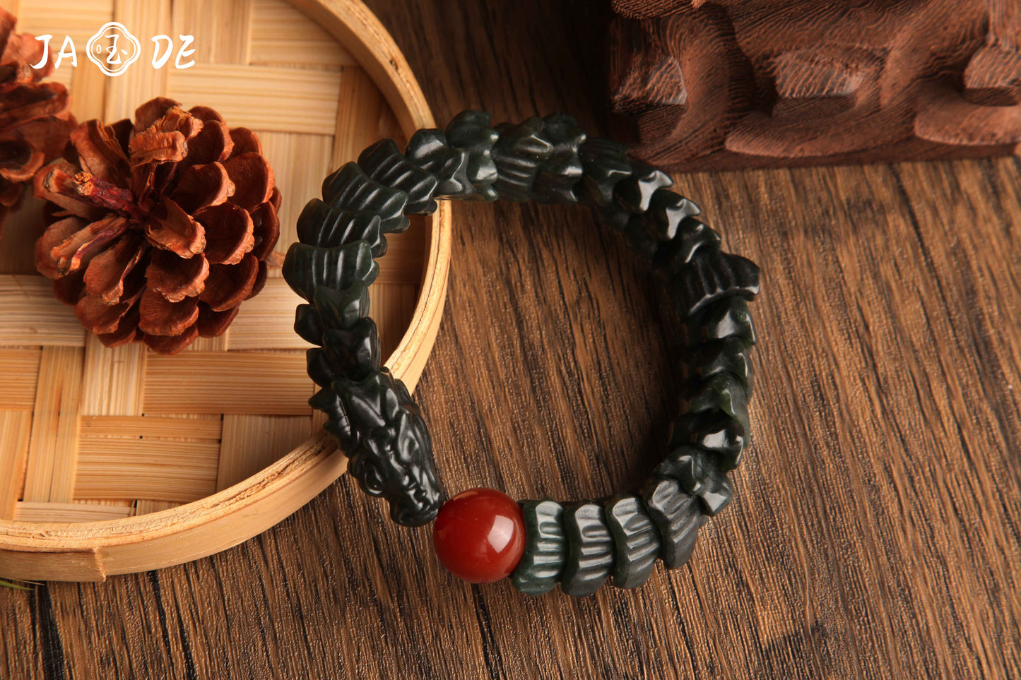 Hetian Jade “Coiled Dragon” Bracelet | Unique Jade™