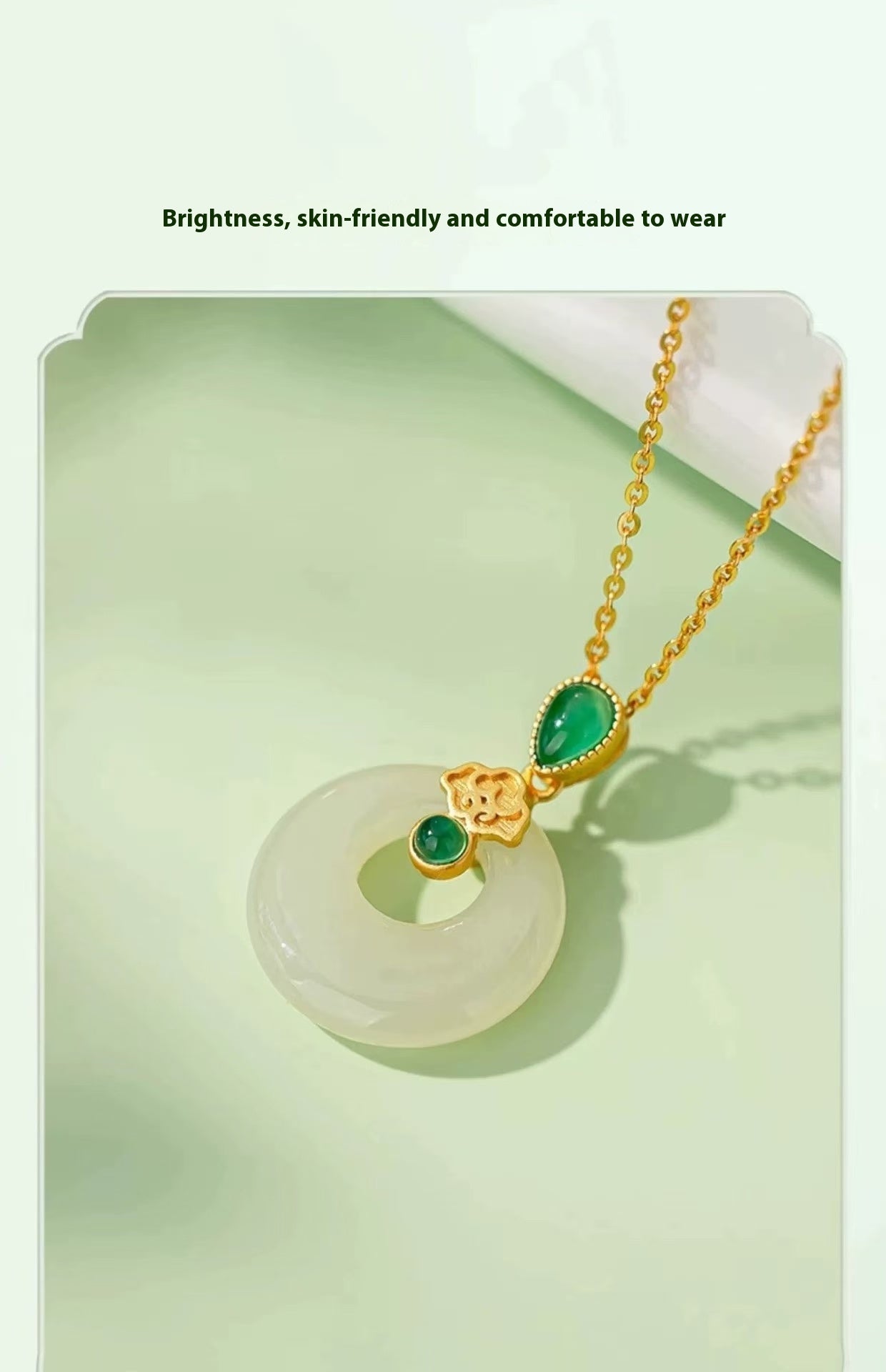 Hetian Jade “Ping An Kou” Pendant – Classic Protection Amulet (For Women)