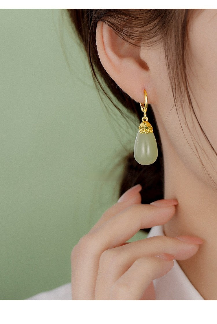 Hetian Jade Earrings – Jade Dewdrops