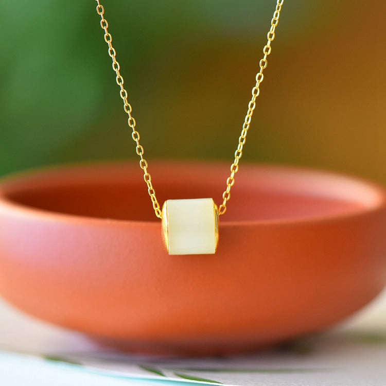 Hetian Jade LuLuTong Pendant Necklace