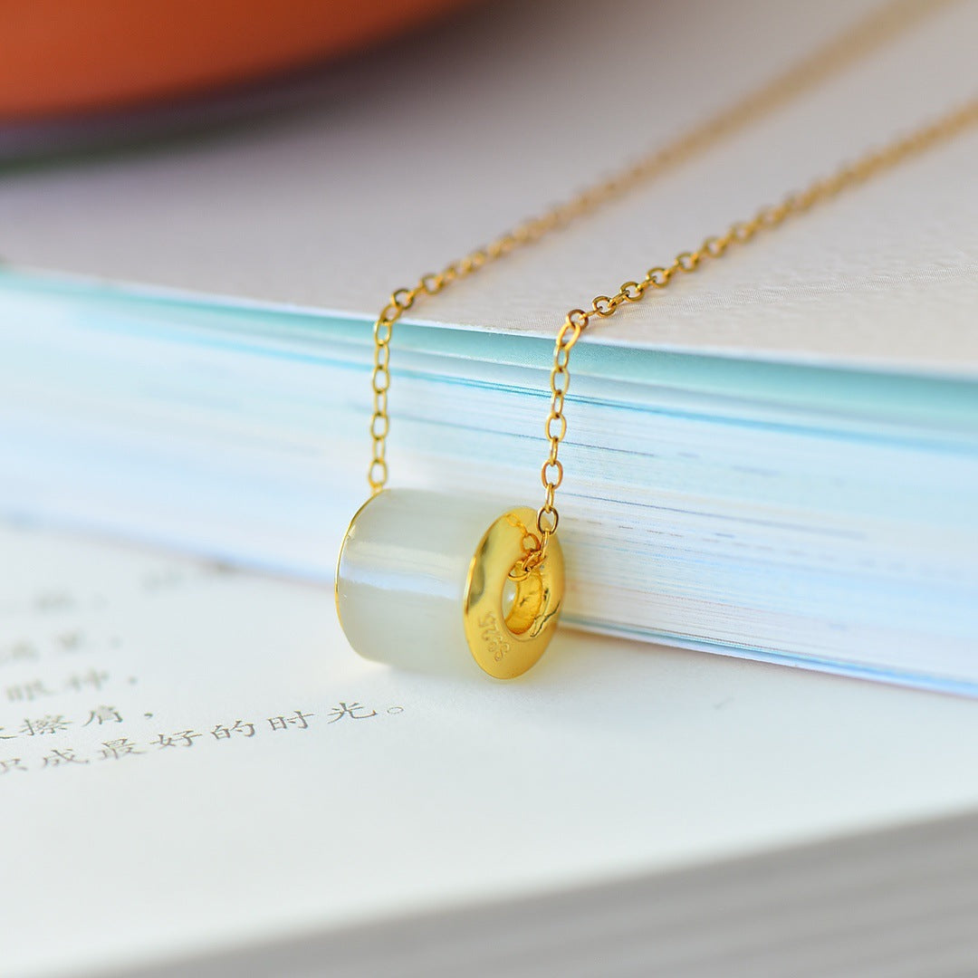 Hetian Jade LuLuTong Pendant Necklace