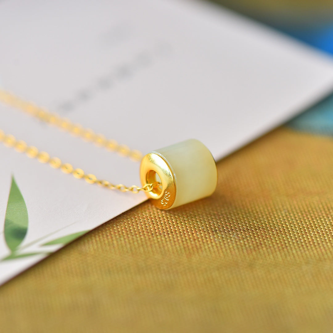 Hetian Jade LuLuTong Pendant Necklace