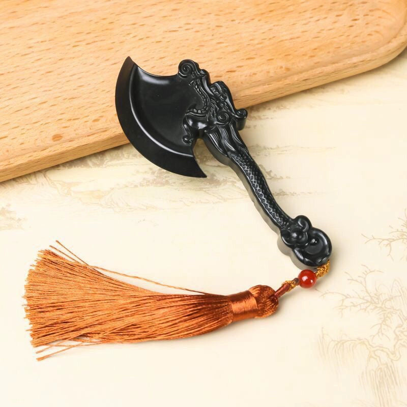 Hetian Black Jade Guardian Sword Pendant