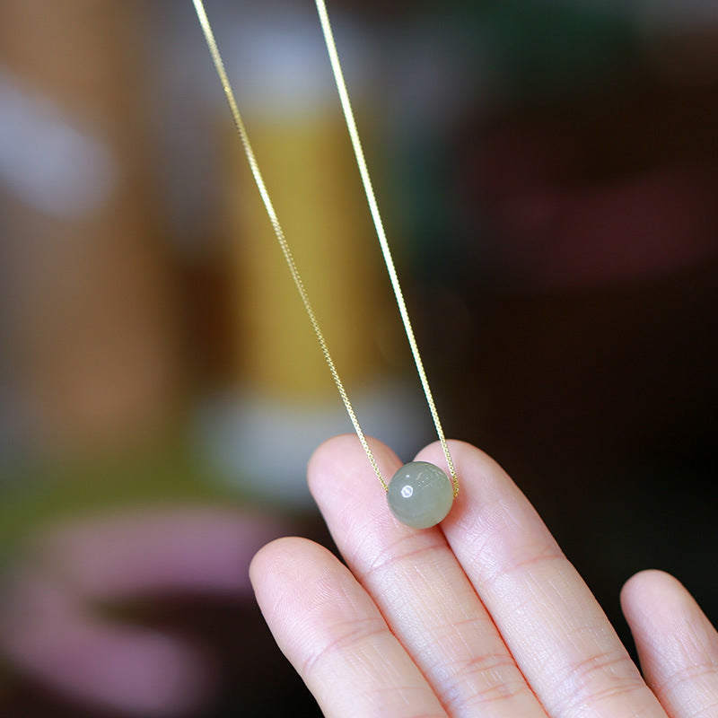 Hetian Jade “Smooth Fortune” Set – Necklace & Bracelet