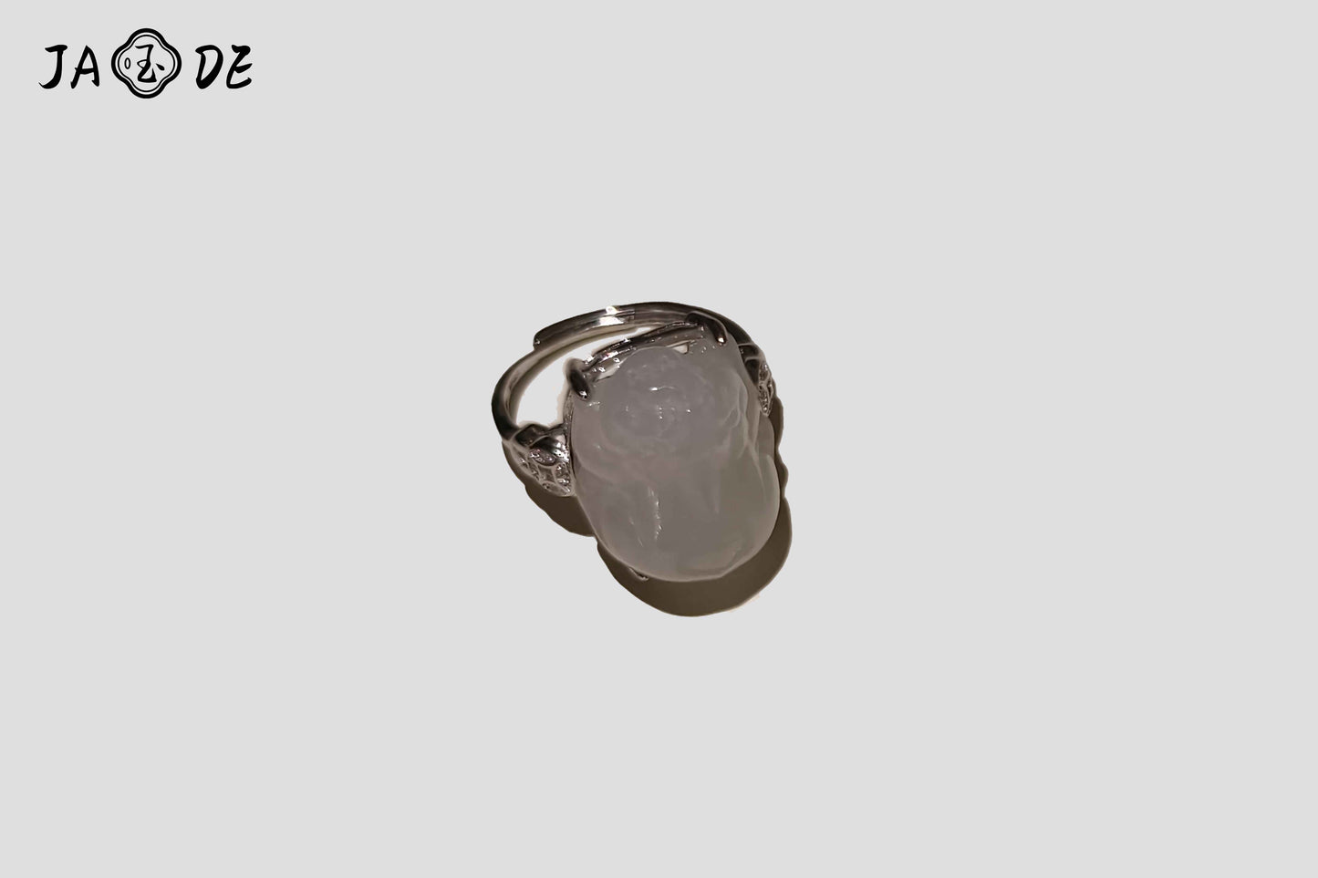 Adjustable Pixiu Ring with Natural Hetian Jade | Unique Jade™