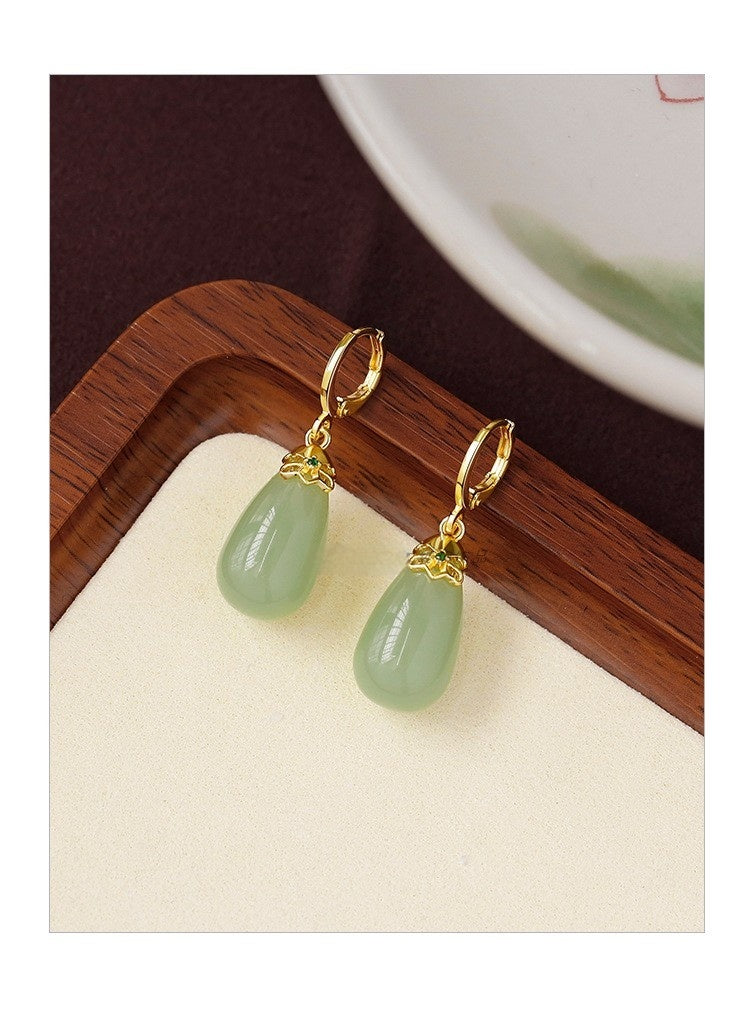 Hetian Jade Earrings – Jade Dewdrops