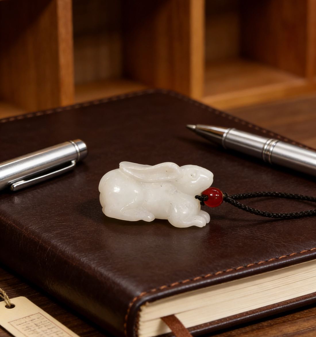 Elegant white Hetian nephrite jade pendant — Unique Jade
