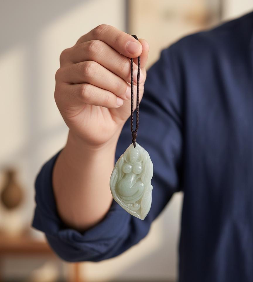 Hetian Jade Angel Pendant | Unique Jade™