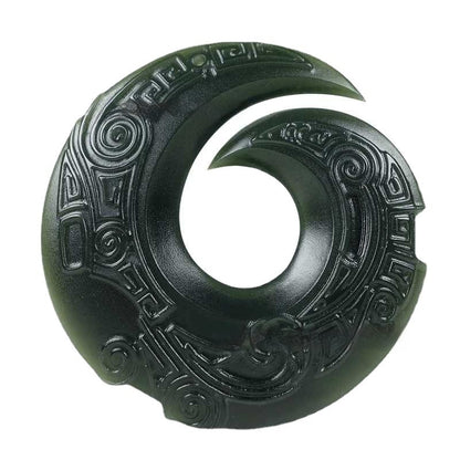 Hetian Jade "Fortune Turns" Double-Sided Pendant Necklace