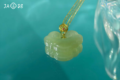 Hetian Jade Peace Lock Pendant | Unique Jade™