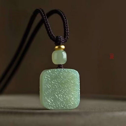 Hetian Jade “Auspicious Cloud” Safety Pendant