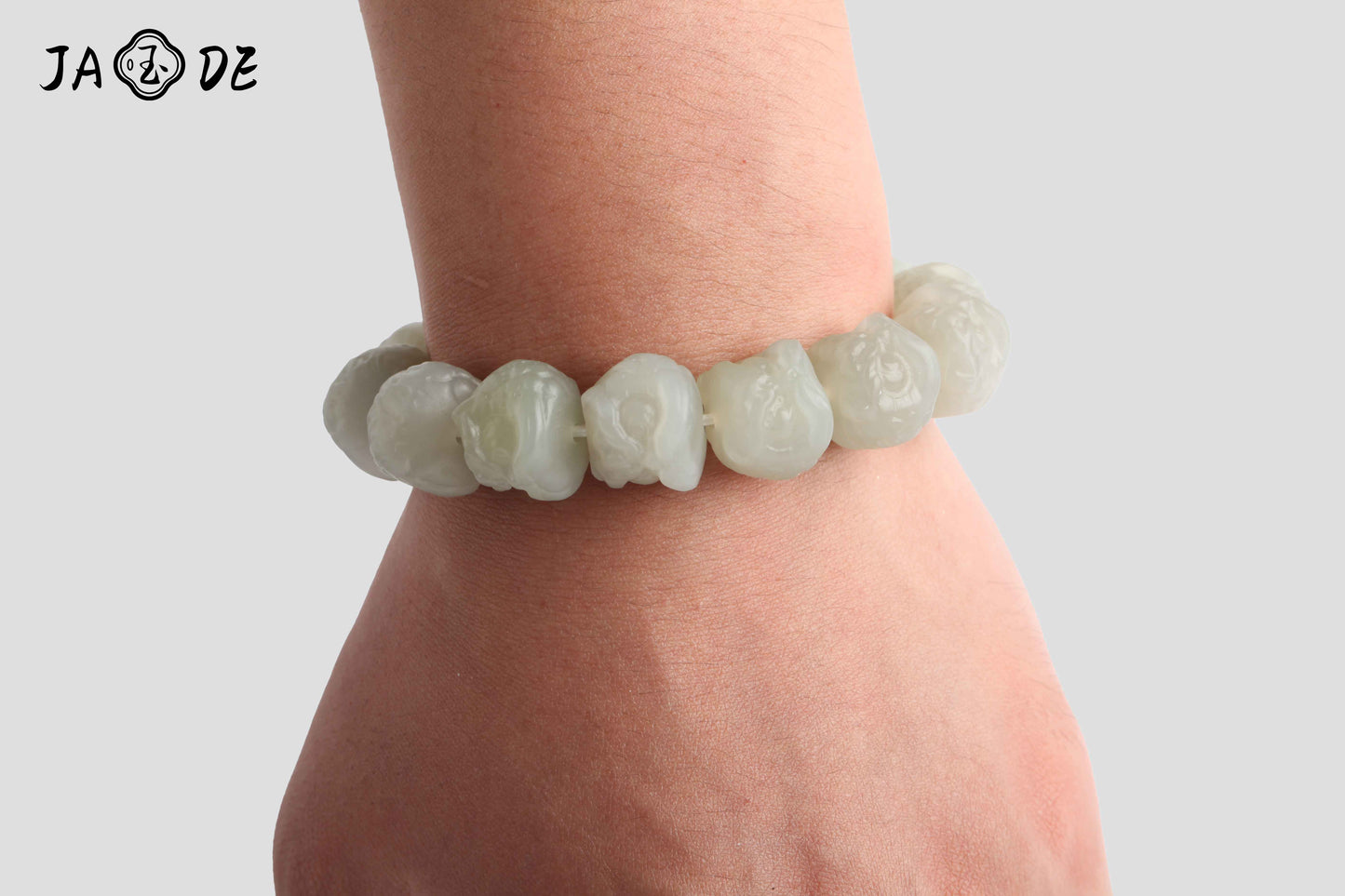 Hetian Jade “Awakened Lion” Bead Bracelet | Unique Jade™