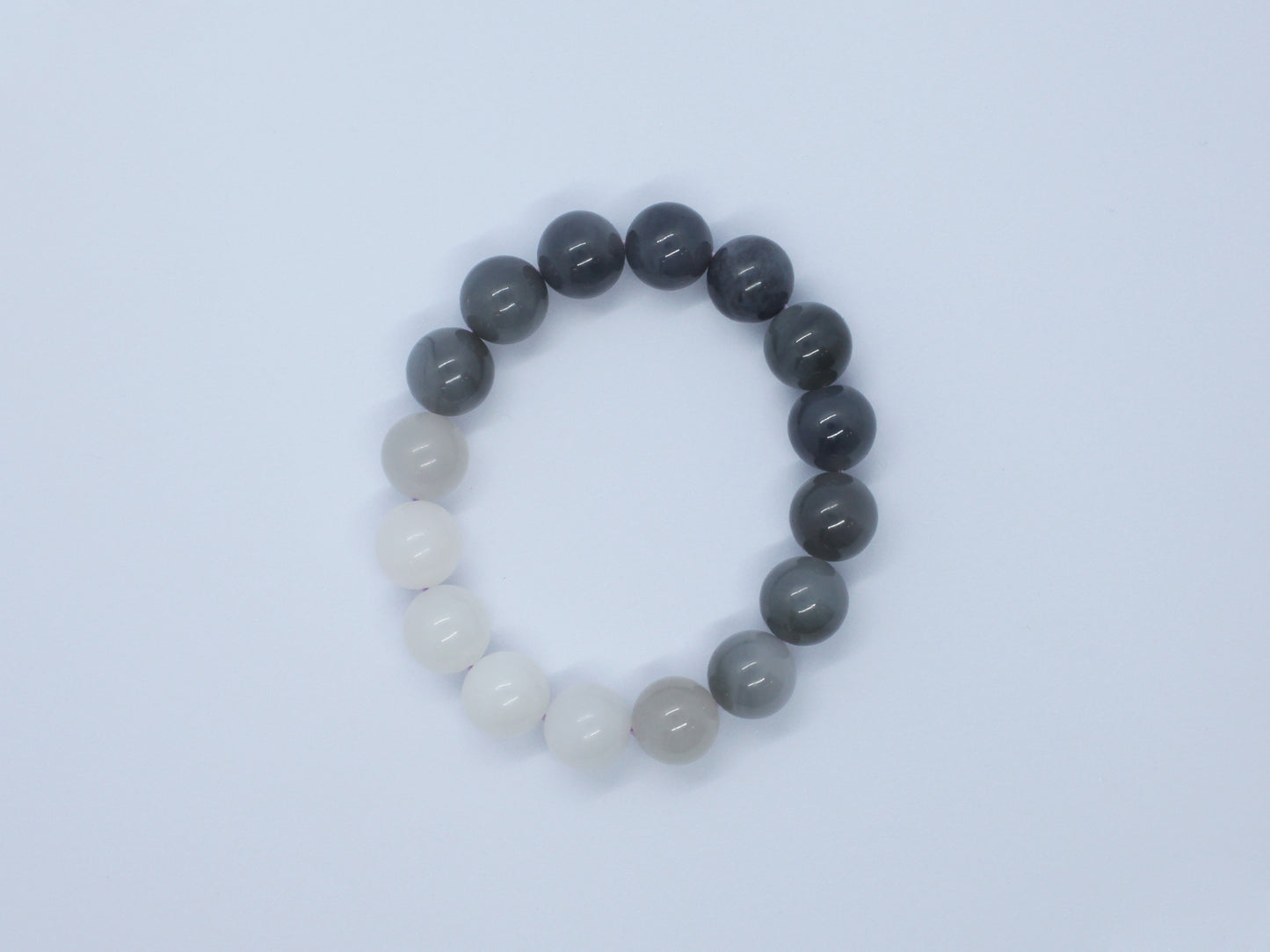 Nephrite Jade Bracelet, White to Lavender Ombre Bracelet, 41.49g Gradient Color Jade, Unique Gemstone Bracelet