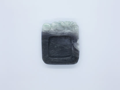 Floral Jade Brush Washer, 231.66g Hetian Nephrite, Chinese Antique Style, Prosperity Art Object