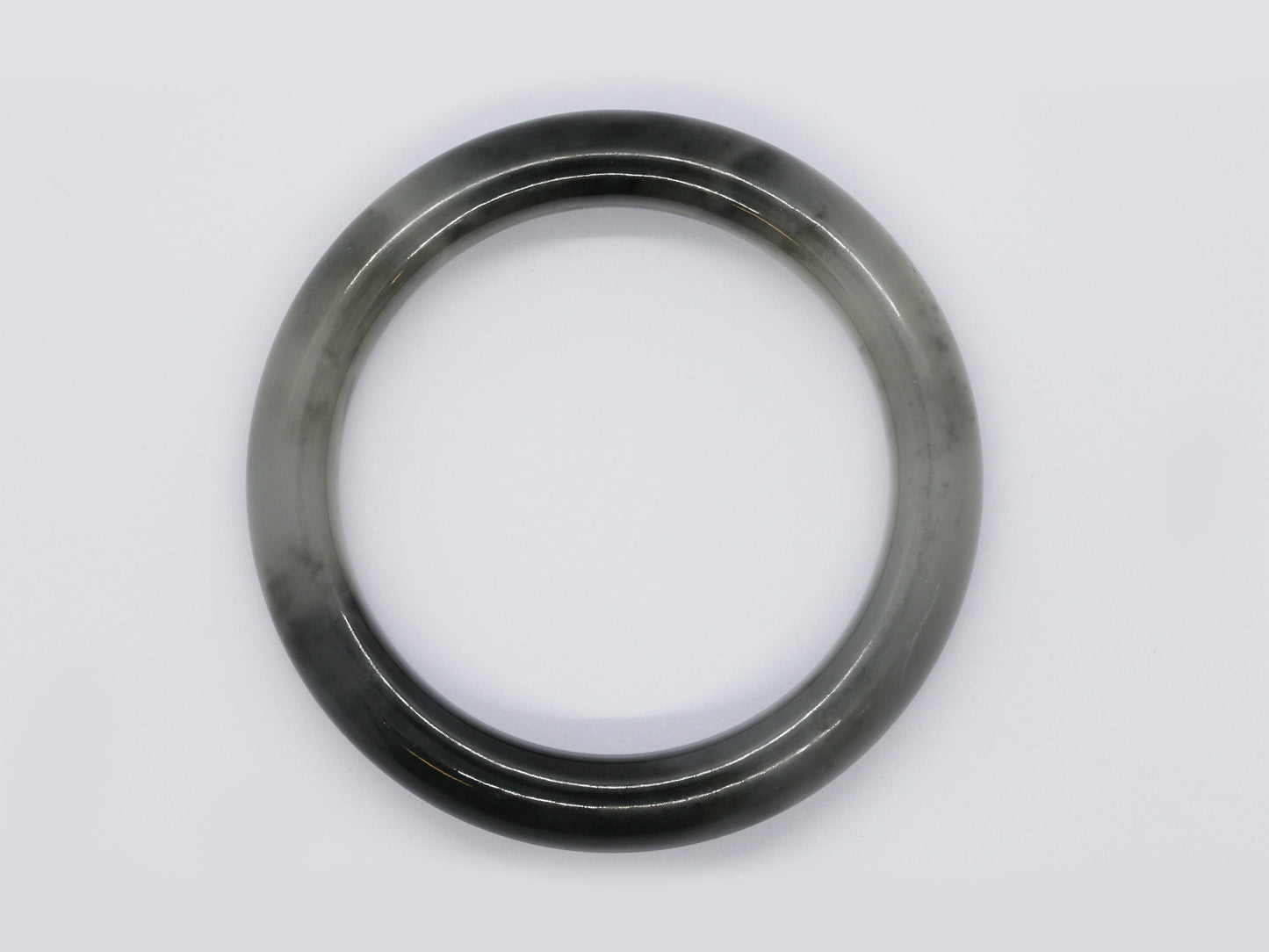 Nephrite Jade Bangle, Lavender Smoke Jade Bracelet, 61g Solid Jade Bracelet, Women's Jade Jewelry