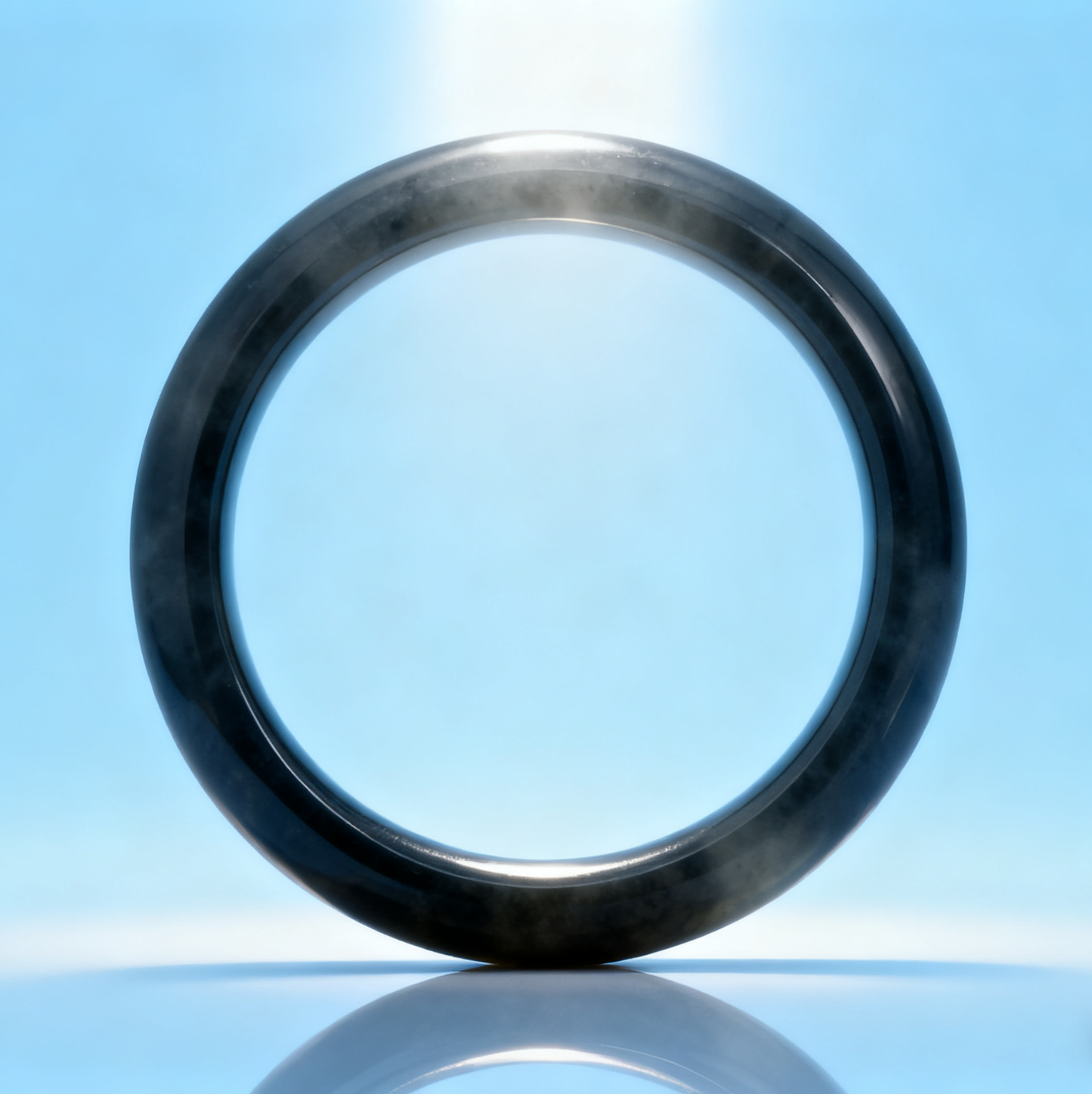 Nephrite Jade Bangle, Lavender Smoke Jade Bracelet, 61g Solid Jade Bracelet, Women's Jade Jewelry