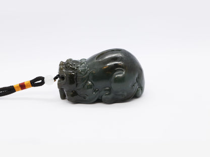 Pi Xiu Wealth Statue, 164.8g Natural Nephrite Jade, Feng Shui Guardian, Good Fortune Decor