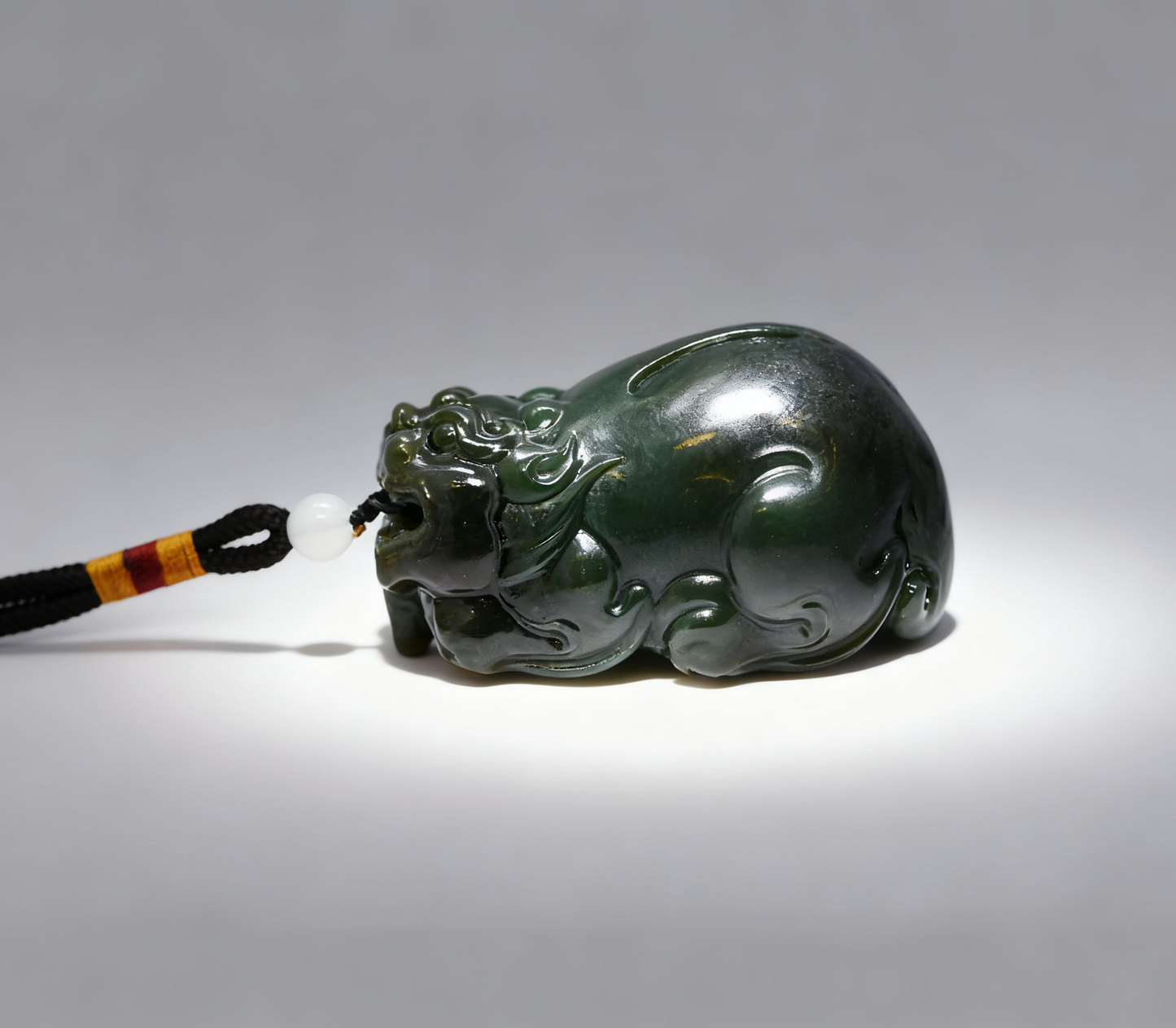 Pi Xiu Wealth Statue, 164.8g Natural Nephrite Jade, Feng Shui Guardian, Good Fortune Decor