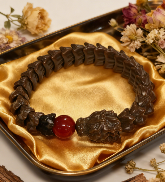 Coffee Brown Dragon Bone Bracelet, 68.5g Earthy Nephrite Jade, Grounding Meditation Bracelet, Zen Warrior Jewelry