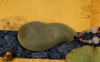Nephrite Jade Pendant, Guanyin Goddess Pendant, 40.76g Zodiac Seed Jade, Buddhist Memento