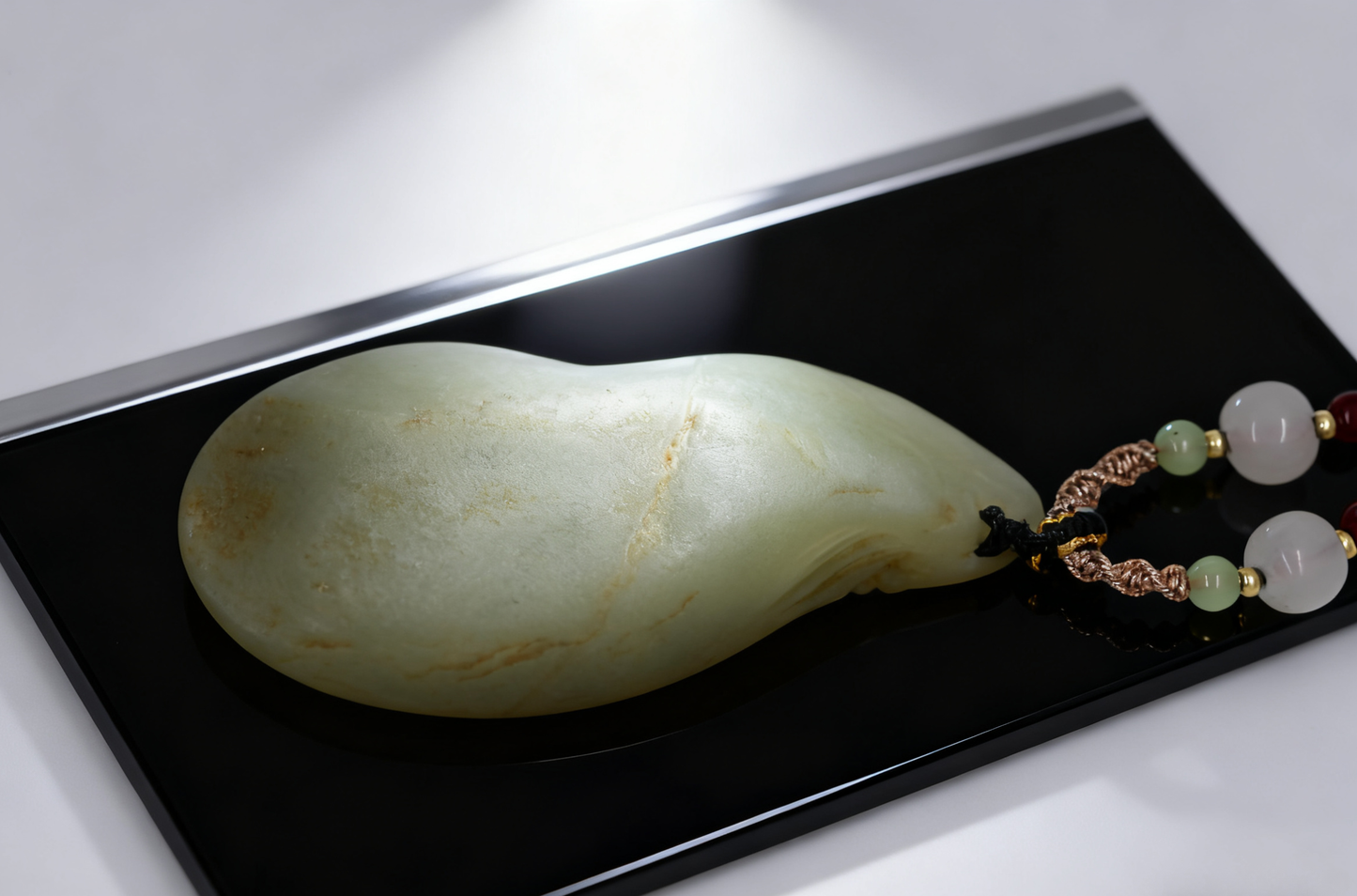 Nephrite Jade Pendant, Guanyin Goddess Pendant, 40.76g Zodiac Seed Jade, Buddhist Memento