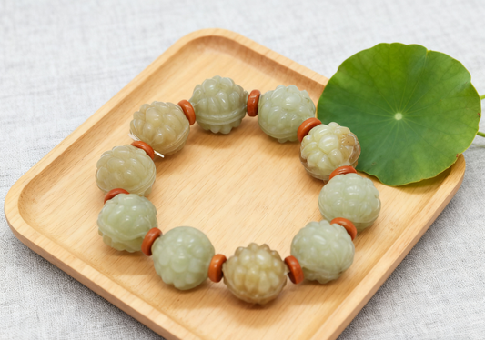 Tortoise Shell Jade Bracelet, 70.81g Natural Nephrite, Longevity Talisman, Wisdom and Grounding Jewelry