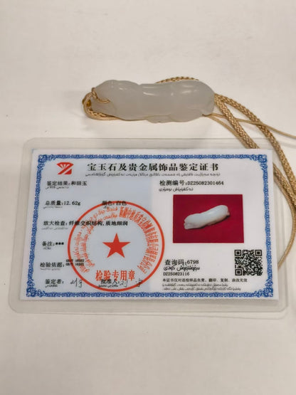 Horse Jade Pendant, Natural Nephrite 12.62g, Success Symbol Jewelry, Motivational Career Gift