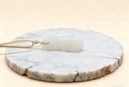 Horse Jade Pendant, Natural Nephrite 12.62g, Success Symbol Jewelry, Motivational Career Gift