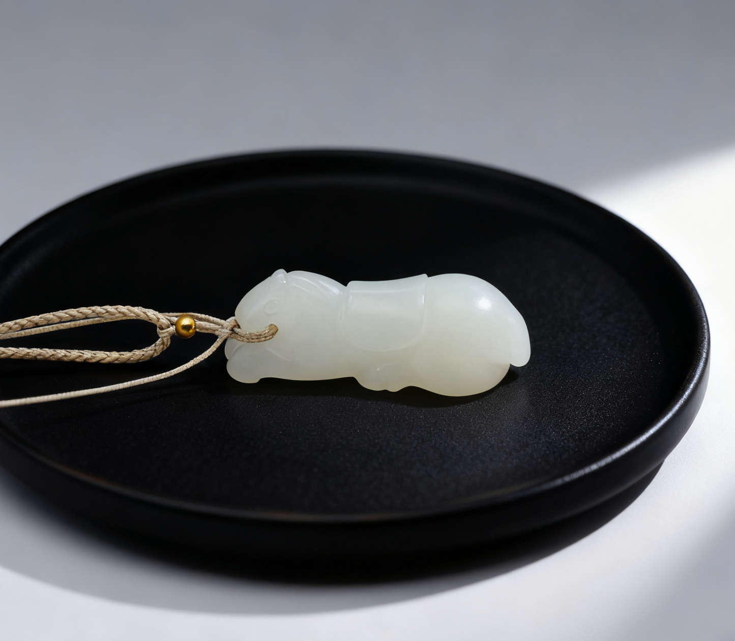 Horse Jade Pendant, Natural Nephrite 12.62g, Success Symbol Jewelry, Motivational Career Gift