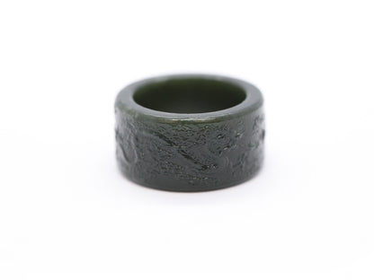Dragon Thumb Ring, 13.5g Natural Nephrite, Power and Success Ring, Spiritual Archery Talisman