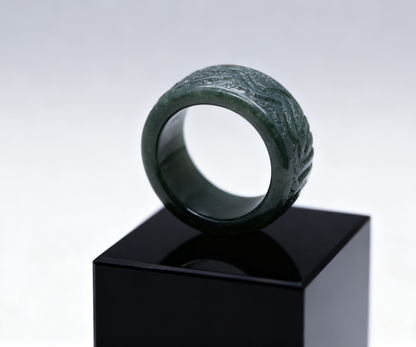Dragon Thumb Ring, 13.5g Natural Nephrite, Power and Success Ring, Spiritual Archery Talisman