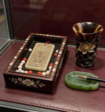 Antique Style Nephrite Jade Plaque, 60g Chinese Archaic Pendant, Ritual Object Inspired Jewelry