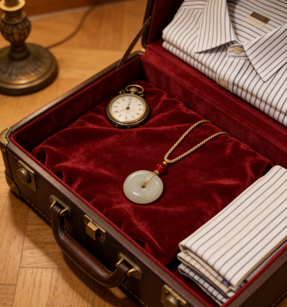 White Nephrite Jade Pi An Kou Pendant, 8.2g Peace Disc, Chinese Safety Amulet, Pure White Gemstone