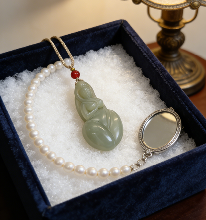 Noble Helper Jade Pendant, 30.5g Auspicious Figurine, Attract Patronage Charm, Good Fortune Talisman