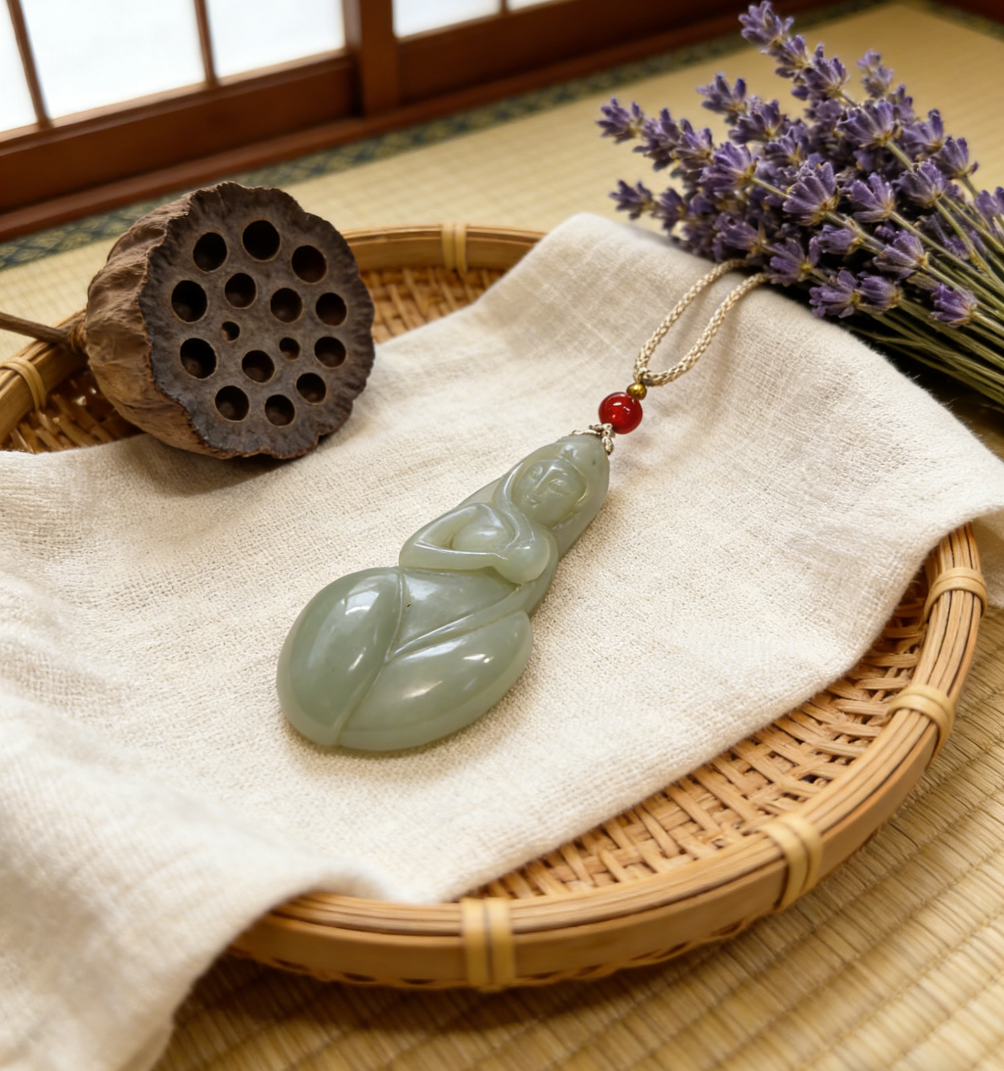 Noble Helper Jade Pendant, 30.5g Auspicious Figurine, Attract Patronage Charm, Good Fortune Talisman