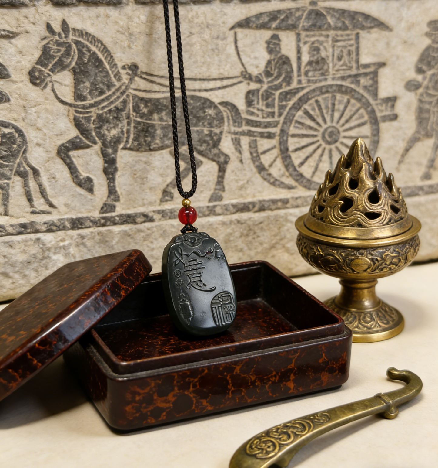 Wealth-Bringing Jade Mouse Pendant - “Money Mouse” Nephrite Carving, Approx. 20.3g, Symbol of Abundance & Fortune