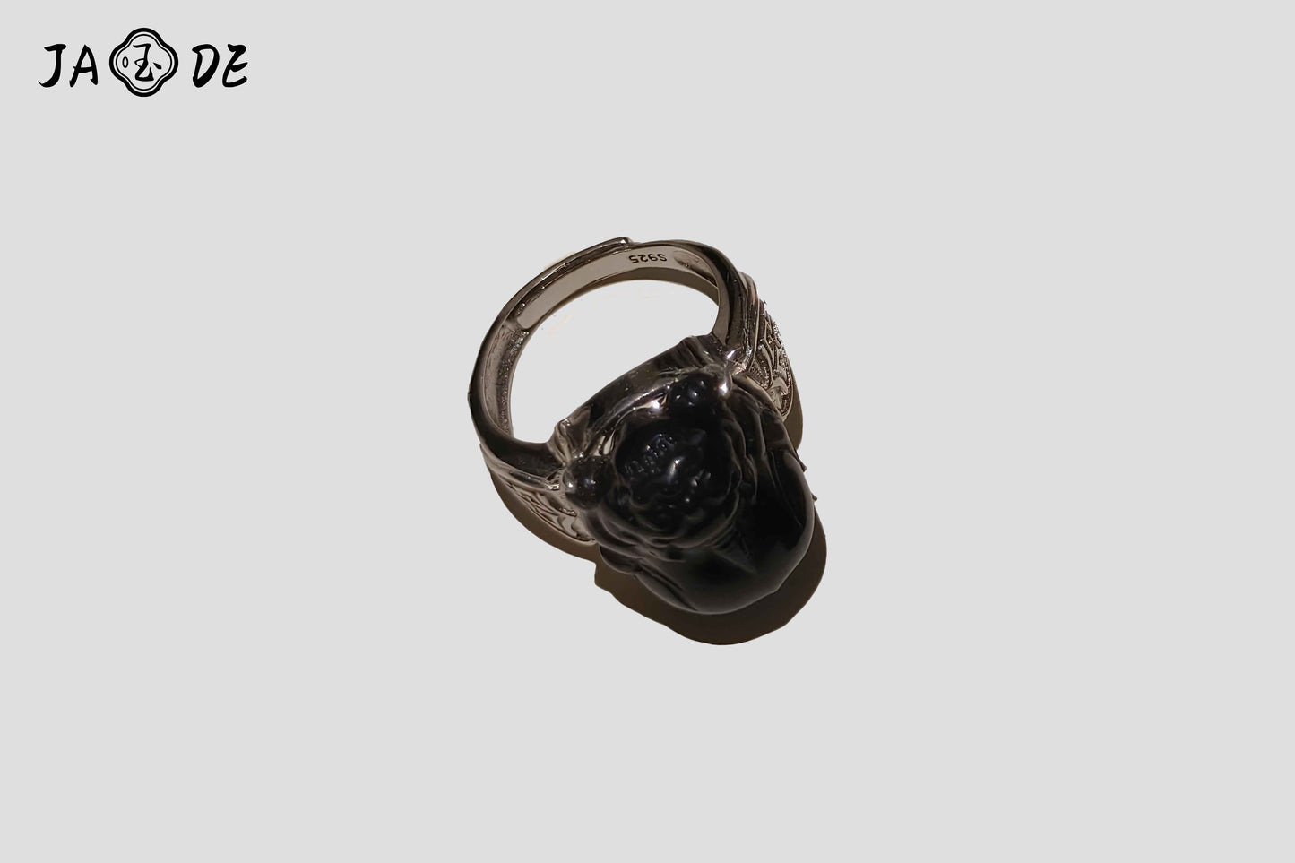 Adjustable Pixiu Ring with Natural Hetian Jade | Unique Jade™