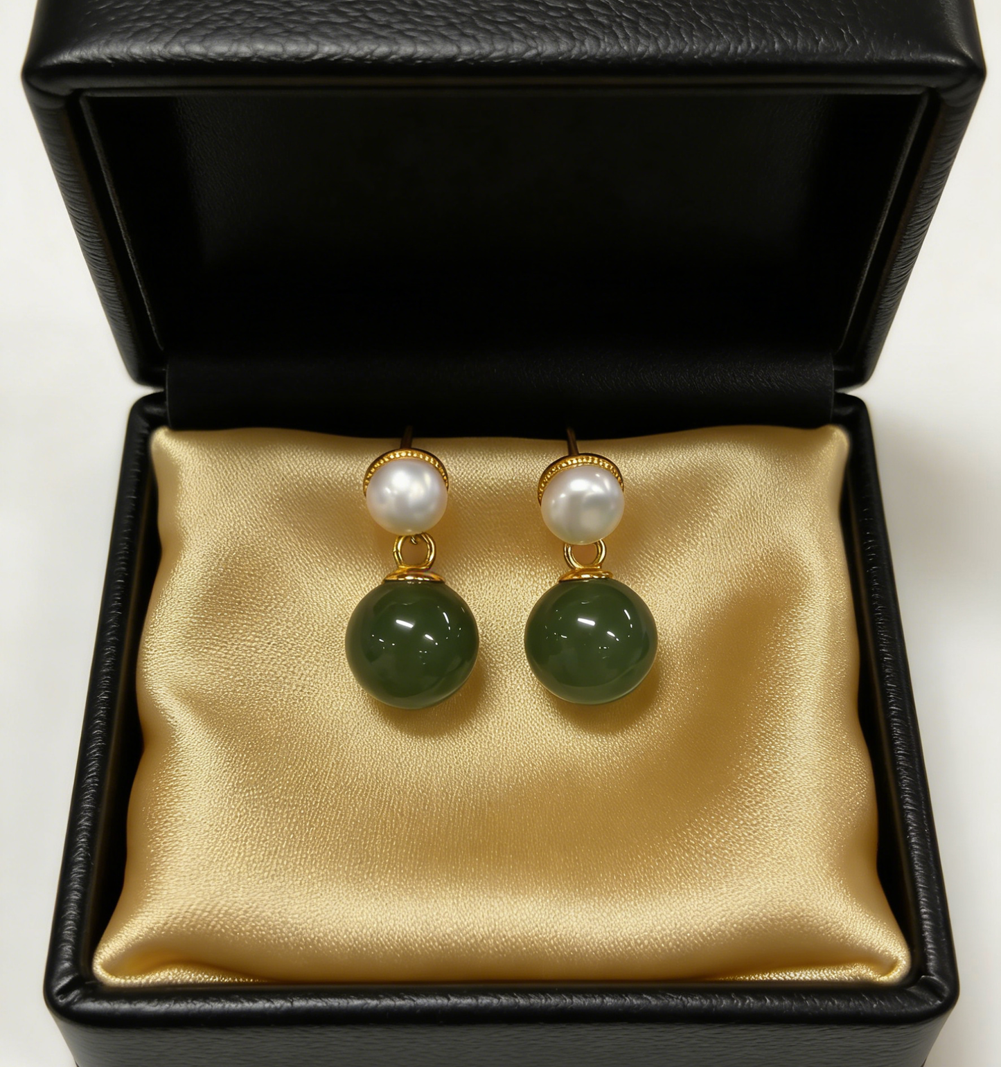 Sterling Silver Jasper Pearl Earrings - 2.59g, Delicate Bead Drop Design, Minimalist Luxury