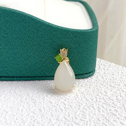 Hetian White Jade Waterdrop Pendant