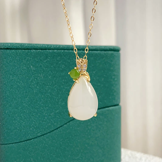 Hetian White Jade Waterdrop Pendant