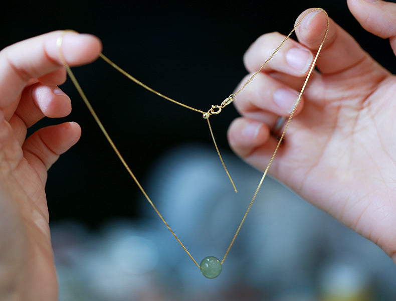 Hetian Jade “Smooth Fortune” Set – Necklace & Bracelet