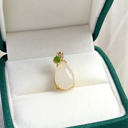 Hetian White Jade Waterdrop Pendant